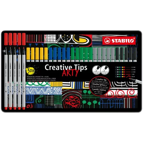 Stabilo Creative Tips Arty Classic 30 Darab/Készlet Fémdobozos