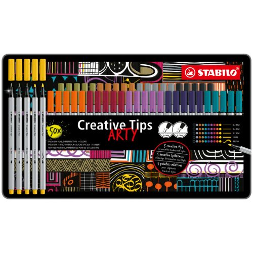Stabilo Creative Tips Arty Urban 50 Darab/Készlet Fémdobozos