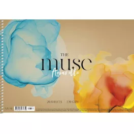   Shkolyaryk Spirálos Vázlatfüzet A/4 220 g 20 Lapos Aquarelle Muse