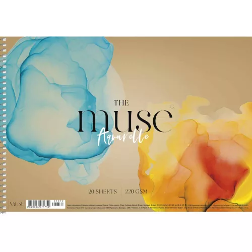 Shkolyaryk Spirálos Vázlatfüzet A/4 220 g 20 Lapos Aquarelle Muse