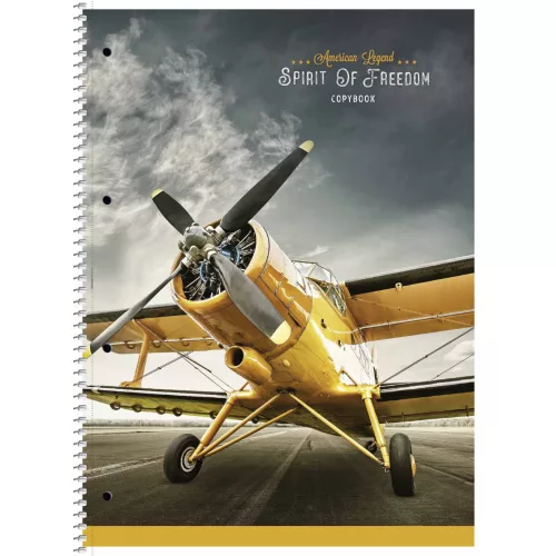 Shkolyaryk Spirálfüzet A/4+ 80 Lapos Vonalas Spirit Of Freedom Vegyes Mintákban