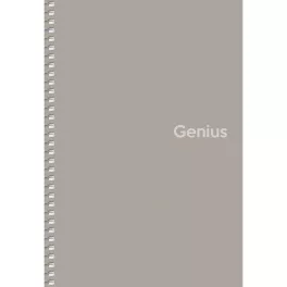   Shkolyaryk Spirálfüzet A/5 80 Lapos Négyzetrácsos PP Borító Genius Vegyes Minták