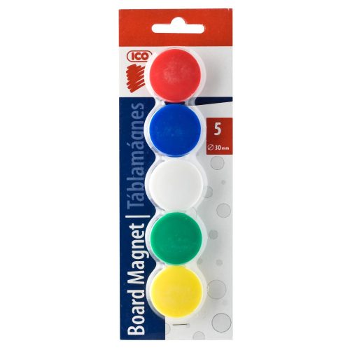 ICO Táblamágnes 30 mm 5 db Vegyes Színekben