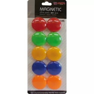   OfficeArt Táblamágnes 3 Cm 10 Db/Bliszter Vegyes Neon Színekben