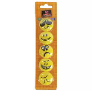   OfficeArt Táblamágnes 3,5 cm Smile Minta Sárga 5 Darab/Csomag