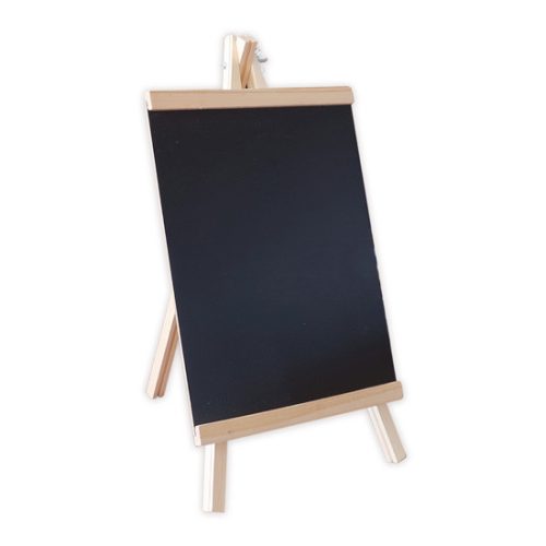 CreArt Krétatábla Állvánnyal 36x20 cm Fekete Színű Natúr Keretes