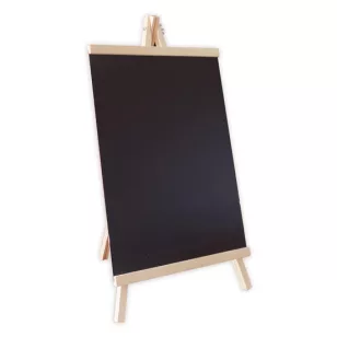   CreArt Krétatábla Állványon 48x25 cm Fekete Színű Natúr Keretes