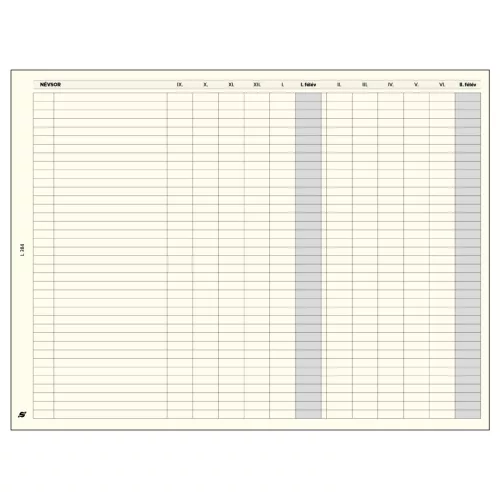 Saturnus Tanári Betétlap L Névsor Leporelló Chamois