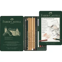   Faber Castell AG Pitt Monochrome Szett 12 Darab/Doboz Kicsi Fém Dobozban