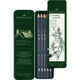   Faber-Castell AG Akvarell Graficeruza Készlet Fém Dobozban 5 Darab/Készlet