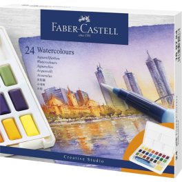   Faber Castell AG Vízfesték Készlet Creative Studio 24 Darab/Doboz Vízadagolós Ecsettel