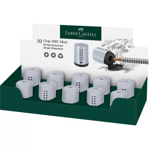 Faber-Castell Grip 2001 Hegyező Egylyukú Tartályos Ezüst