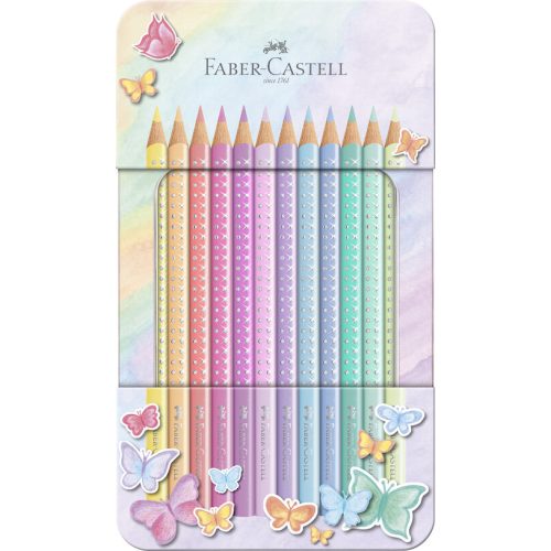 Faber-Castell Színesceruza Készlet SPARKLE Pasztell Fém Dobozban 12 Darab/Doboz