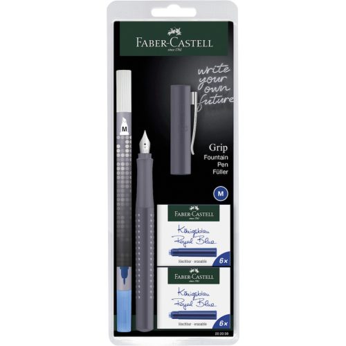 Faber Catell Grip 2010 Töltőtoll Szett Almásszürke M-es Heggyel