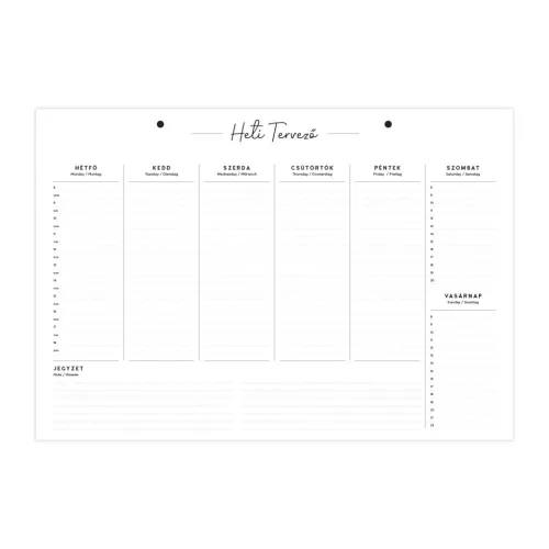 TopTimer Fali Tervező 44x34 cm Fekvő Dátumozatlan IV-es
