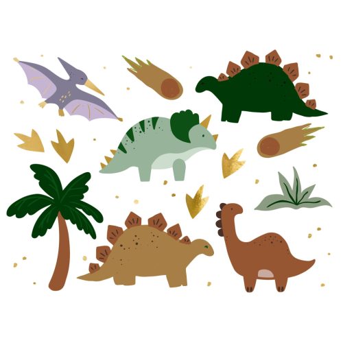 Tetováló Matrica Lemosható 13 Minta/Csomag Dinosaurs