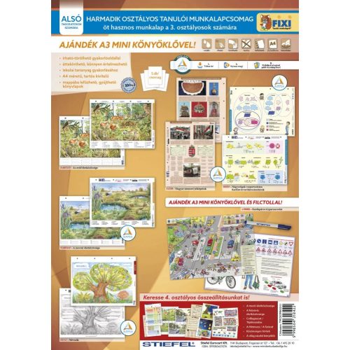 Fixi Tanulói Munkalap Csomag 3. Oszt. 5 Darab 32x44 cm Kerékpáros Tízparancsolat Alátéttel És Kék Filctollal