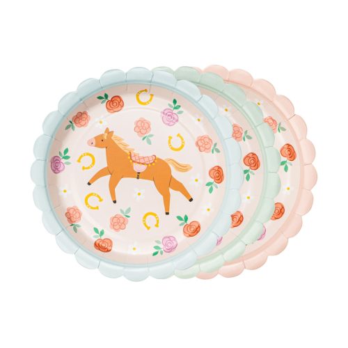 Papírtányér 18 cm 6 Darab/Csomag Horses