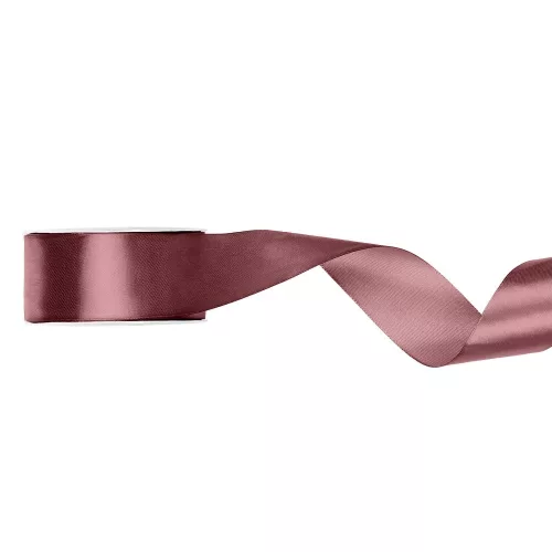 Szatén Szalag 2,5 cm Széles 25 méter Sötét Púderrózsaszín