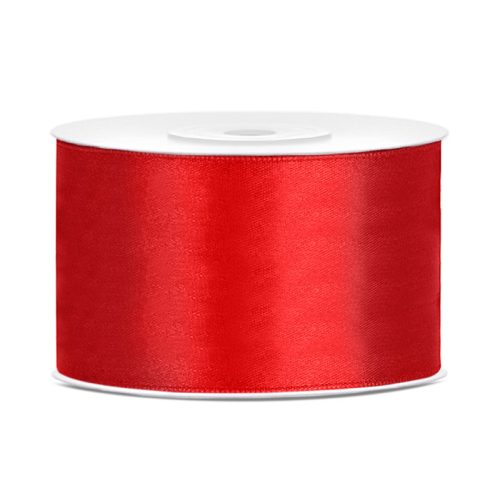 Szatén Szalag 3,8 cm Széles 25 méter Piros