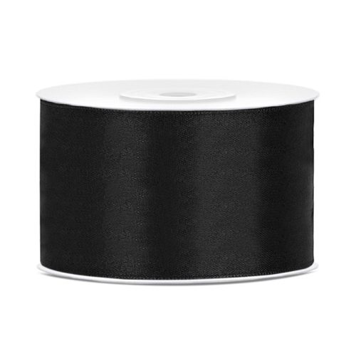 Szatén Szalag 3,8 cm Széles 25 méter Fekete