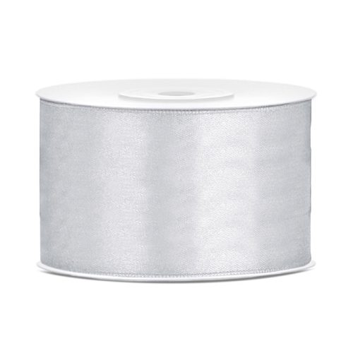 Szatén Szalag 3,8 cm Széles 25 méter Ezüst