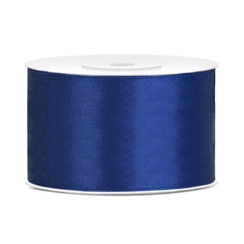 Szatén Szalag 3,8 cm Széles 25 méter Tengerészkék