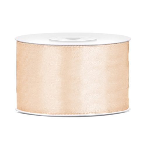 Szatén Szalag 3,8 cm Széles 25 méter Krém