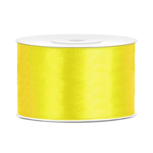 Szatén Szalag 3,8 cm Széles 25 méter Sárga