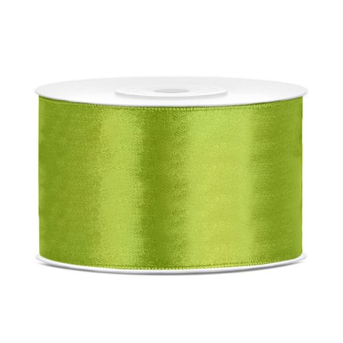 Szatén Szalag 3,8 cm Széles 25 méter Zöld Alma