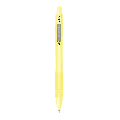 Zebra Golyóstoll Nyomógombos 0,27 mm Z-Grip Pastel Sárga Tolltest Kék Tinta