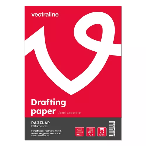 Vectraline Rajzlap A/4 Félfamentes 10 Ív/Csomag