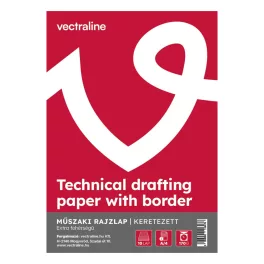   Vectraline Műszaki Rajzlap A/4 Keretes 180 gramm 10 Ív/Csomag