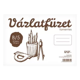   Vectraline Spirálos Vázlatfüzet B/5 Famentes 120 gramm 32 Lapos