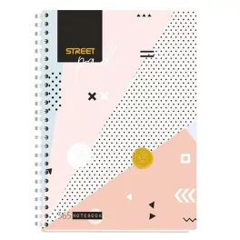   Street Pad Spirálfüzet A/5 vonalas 100 Lapos Színes Mintás