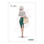Street Füzet Tűzött A/4 Négyzetrácsos 27-54 Cute Vegyes Mintákban