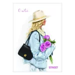 Street Füzet Tűzött A/4 Négyzetrácsos 27-54 Cute Vegyes Mintákban