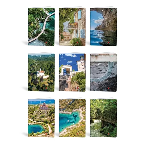 Lipamill Füzet Tűzött A/4 Vonalas 21-40 Postcard Vegyes Mintákban
