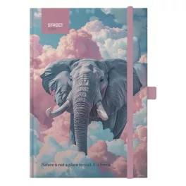   Street Notesz A/5 Vonalas Keményfedeles 96 Lapos Gumis Tollbújtatós Elephant